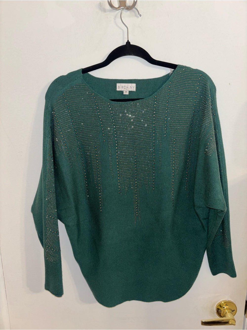 Emerald Green Embellished Women's Sweater Never worn